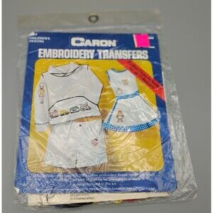 Caron "Children's Designs" Embroidery Transfer Kit with Floss - New Old Stock